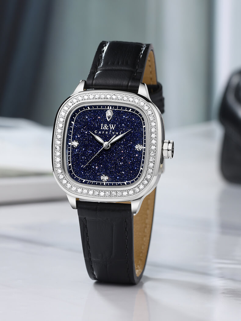 Đồng hồ nữ chính hãng I&W CARNIVAL IW632L-1 Kính sapphire ,chống xước ,Chống nước 30m ,Bảo hành 24 tháng,Máy điện tử(Pin),dây da cao cấp, thiết kế đơn giản dễ đeo
