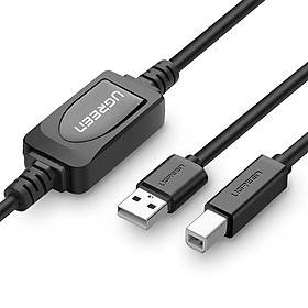 Cáp máy in USB 2.0 sang USB-B tích hợp IC khuyếch đại UGREEN US122 - Hàng Chính Hãng