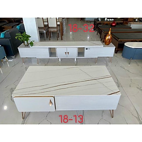 combo kệ tivi bàn trà nhập khẩu mặt đá