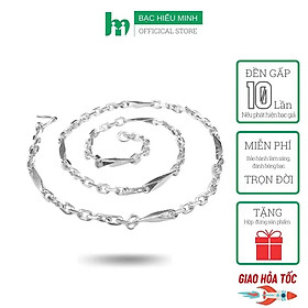 Dây Chuyền Nam Bạc Ta Kiểu Dây Đinh Bản Đặc Bạc Hiểu Minh DBN053