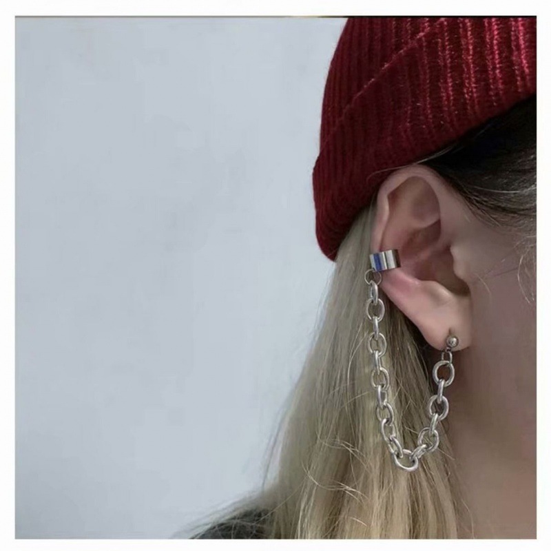 Bông tai xích unisex phong cách streetwear bụi bặm mạnh mẽ