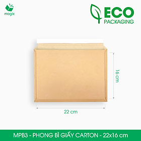 MPB3 - 22x16 cm - 20 phong bì carton đóng hàng - Bìa gói hàng, bìa cứng, bì thư | Magix Packaging
