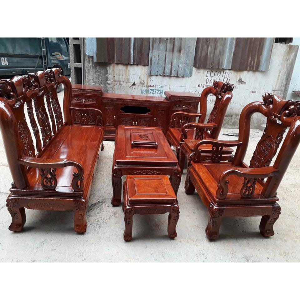 Bộ bàn ghế quốc đào gỗ hương vân