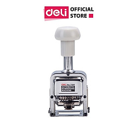  Dấu nhảy kim loại 6 số Deli, Bạc -1 chiếc - E7506