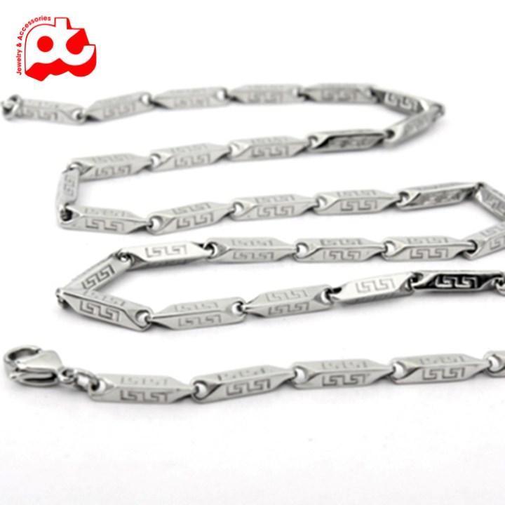 Dây chuyền đẹp nam titan thép không gỉ hỏa tiển ngẫu nhiên hoa văn trangsucpt kích cỡ 3mm PTDCNA10