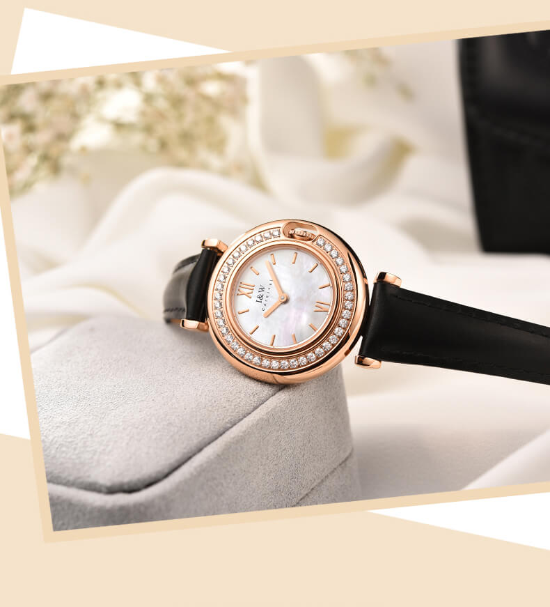 Đồng Hồ Nữ I&W Carnival 3011L Chính Hãng BH 24T Chịu Nước 30m Kính Chống Xước Dây Da Cao Cấp ( Máy Quartz)