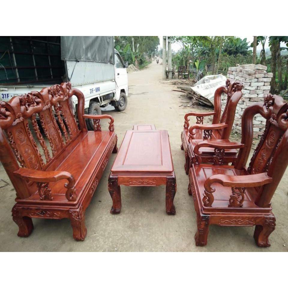 Bộ bàn ghế quốc đào gỗ hương vân