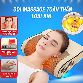 Gối Masjage Hồng Ngoại Đa Năng 20 Bi – Giúp Giảm Đau Mỏi Lưng, Vai, Gáy Hiệu Qu