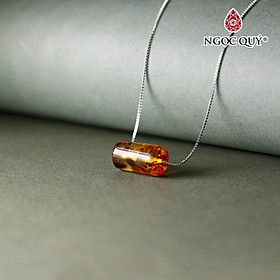 Dây chuyền hổ phách 14x8mm - Ngọc Quý Gemstones