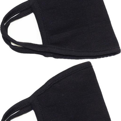 Bộ 2 khẩu trang trơn màu đen