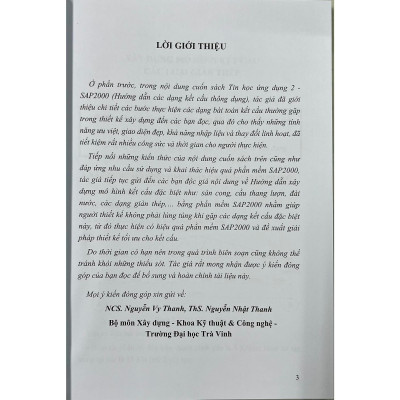 Sách - Tin Học Ứng Dụng 2 SAP2000 - NXB Xây Dựng