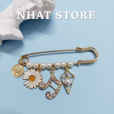 Ghim cài áo, trâm cài vest nam nữ, cài áo đính đá thanh lịch