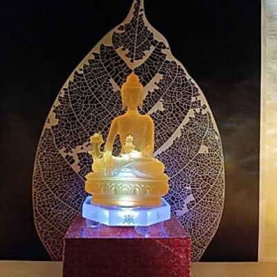 Combo Size To Tượng Phật Dược Sư và Đế Đèn Led