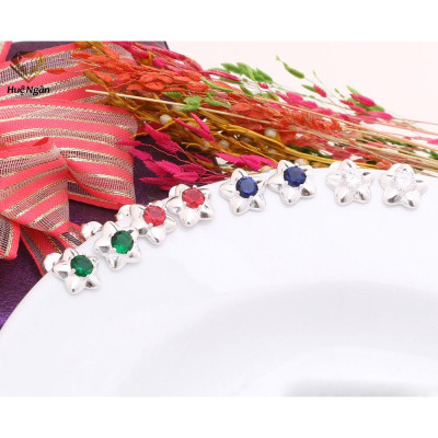 Bông tai bạc Ý 925 Bạc xinh Huệ Ngân - Ngôi sao hi vọng RYE140802
