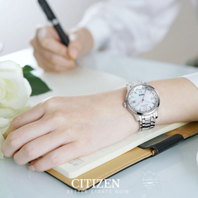 Đồng Hồ Nữ Citizen Dây Thép Không Gỉ FC8001-87D - Mặt Xà Cừ (Sapphire)