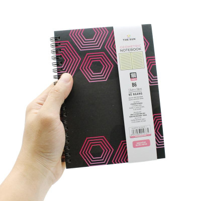 Sổ Lò Xo Bìa Cứng Geometric B6 - Kẻ Ngang - 160 Trang 80gsm - The Sun 02