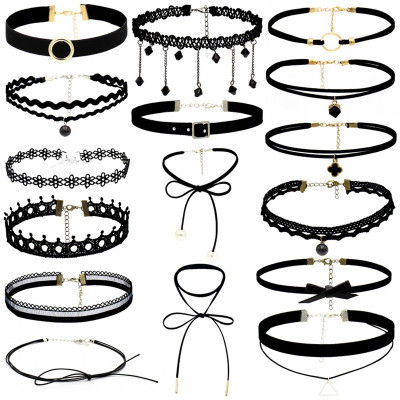 Set 5  Cái Vòng Cổ Choker Ren Phong Cách Hàn Quốc Thời Trang Cho Nữ
