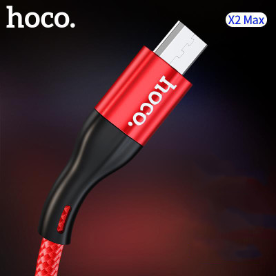 Cáp Sạc Nhanh Hoco X2 Max 3A Dây Dù Cổng Micro Dài 1M - Hàng Chính Hãng