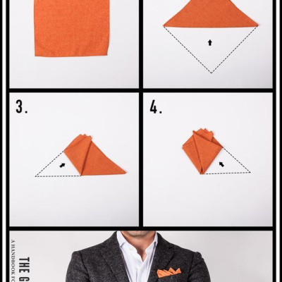 Khăn Cài Túi Áo Vest - Pocket Square - Phụ Kiện Cài Áo Xanh chấm hồng