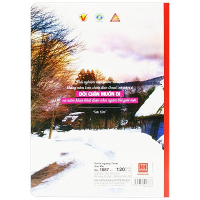 Combo 5 Vở Kẻ Ngang 120 Trang Sao Mai Emotion - Hồng Hà 1687 (Mẫu Màu Giao Ngẫu Nhiên)