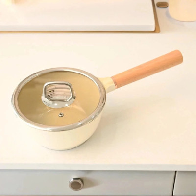 Quánh chống dính phủ gốm Haatz Hàn Quốc size 18cm vung kính đáy từ