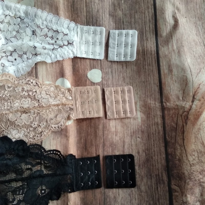 Miếng nối áo ngực bản 3 móc - trắng