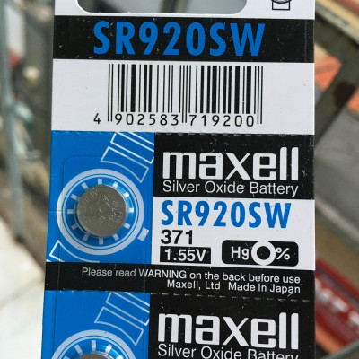 Pin Đồng hồ đeo tay Maxell SR920SW 1.55V 371 vỉ 5 viên