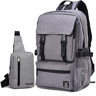 Combo Balo Thời Trang & Túi Đeo Messenger PRAZA - BL172DC095 (Xám)