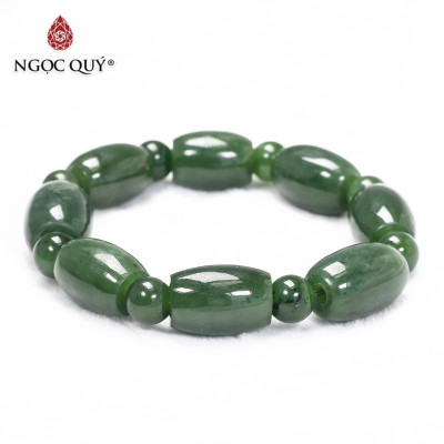 Vòng lu thống ngọc bích 18x12mm mệnh hỏa, thổ - Ngọc Quý Gemstones