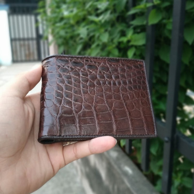 Bóp Da Cá Sấu. [DA BỤNG RẤT MỀM VÀ BỀN] 2 Mặt Đều Được Làm Từ Da Cá Sấu Cao Cấp