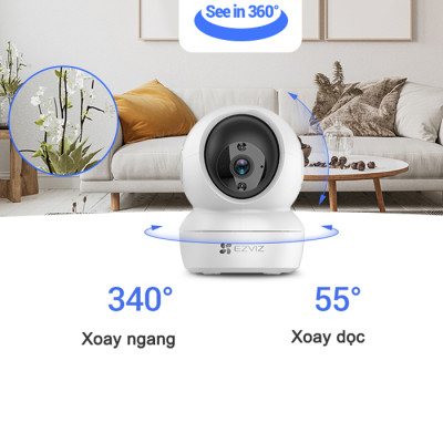 Camera WIFI trong nhà xoay 360 Ezviz C6N 2MP/4MP đàm thoại 2 chiều - Hàng chính hãng