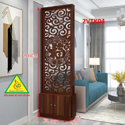 Tủ kệ trang trí kiêm vách ngăn phòng khách , nhà bếp 2VTK03 - Nội thất lắp ráp Viendong Adv
