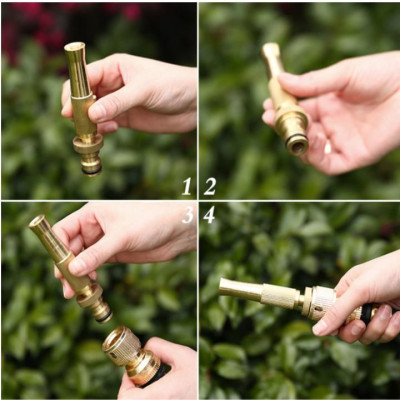 Bộ dây vòi xịt nước rửa xe, tưới cây . tăng áp 3 lần, loại 20m 206587 cút sập,nối vàng + tặng mở chai