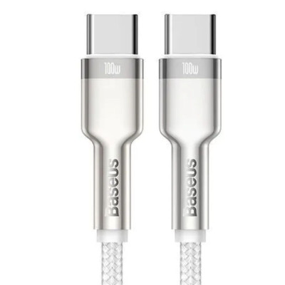 Cáp sạc nhanh Baseus Cafule Metal Series Type C to Type C 100W CATJK (Fast charge & Data Cable)- Hàng chính hãng