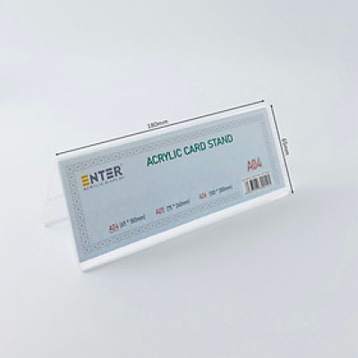 Biển chức danh, Bảng tên để bàn, Kệ mica chức vụ 2 mặt Enter A04 180x65mm nhỏ (20)