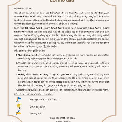Học tốt Tiếng Anh 8 i-Learn Smart World
