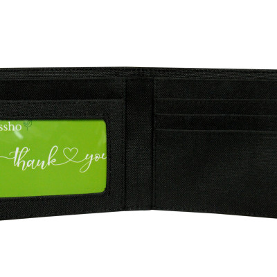 Ví Gập Đôi Ngang Issho chất Canvas thời trang, đa màu sắc