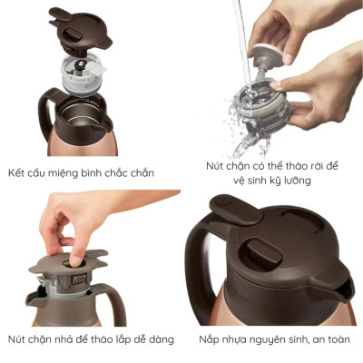 Bình giữ nhiệt nóng lạnh bấm rót Zojirushi SH-HC15