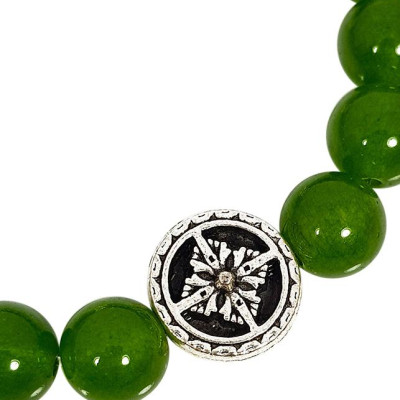 Vòng Tay Đá Mã Não Mệnh Mộc, Hỏa Charm Hoa Tuyết Charm Tỳ Hưu Laliz RM.02