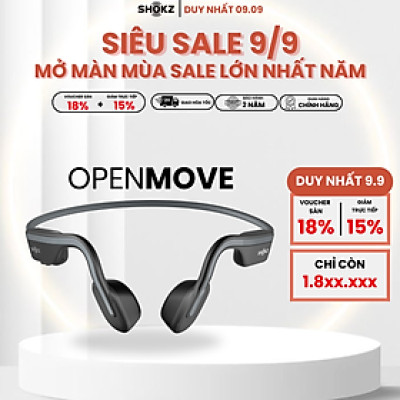 Tai Nghe Bluetooth Thể Thao Truyền Âm Thanh Qua Xương SHOKZ OPEN MOVE S661 - Hàng chính hãng - Pin sử dụng trong 6 tiếng - Kháng nước IP55