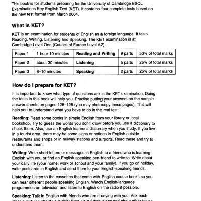 Cambridge Key English Test 3 with Answers 