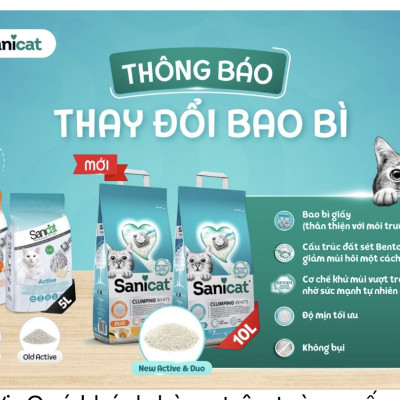 SANICAT Cát vệ sinh Hương Quýt Vanilla Mandarin - (Betonite-đất sét) 10L