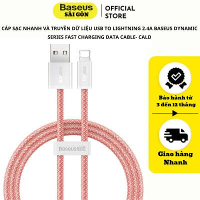 Cáp sạc nhanh và truyền dữ liệu Usb to Light-ning 2.4A Baseus Dynamic Series Fast Charging Data Cable- CALD- Hàng chính hãng