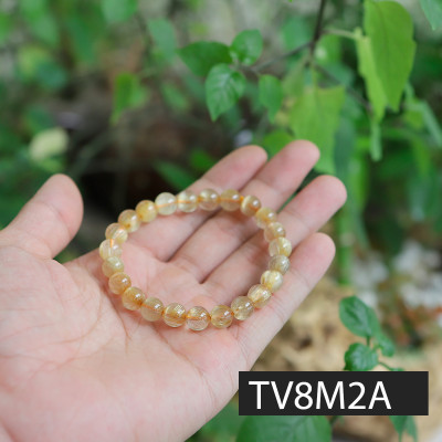 Vòng tay Đá Thạch anh Tóc Vàng by Anqlo Lusso 8mm-2A