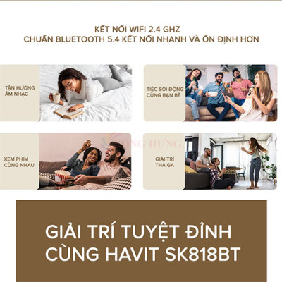 Loa Bluetooth Havit SK818BT - Hàng chính hãng