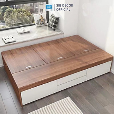 Giường Gỗ Đa Năng Kết Hợp Tủ Đựng Đồ 4 Ngăn Kéo SIB Decor GN20