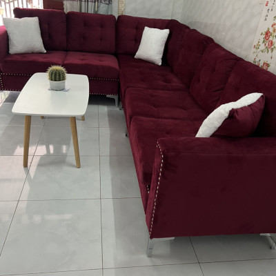 Sofa góc Summer Juno Sofa 2m7 x2m x90 cm (vải nhung) 