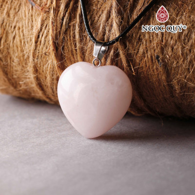 Dây chuyền trái tim đá thiên nhiên - Ngọc Quý
