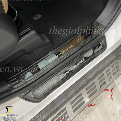 Bộ ỐP CHỐNG TRẦY BẬC CỬA VÀ BẬC CỐP CACBON Kia Carnival