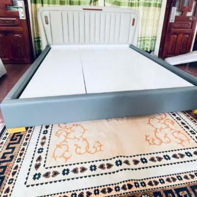 Giường ngủ bọc da thang sắt phản gỗ chắc bền Juno Sofa KT 1m6 x 2m hoặc 1m8 x 2m 